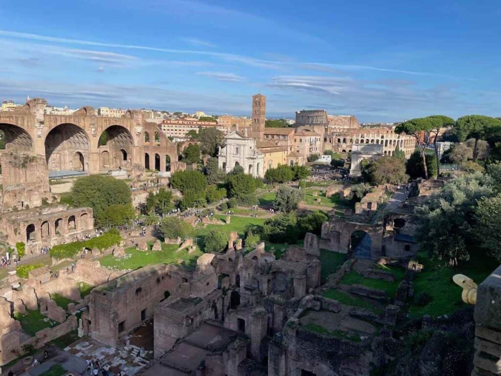 Palatine Hill with Roman Forum and the Colosseum