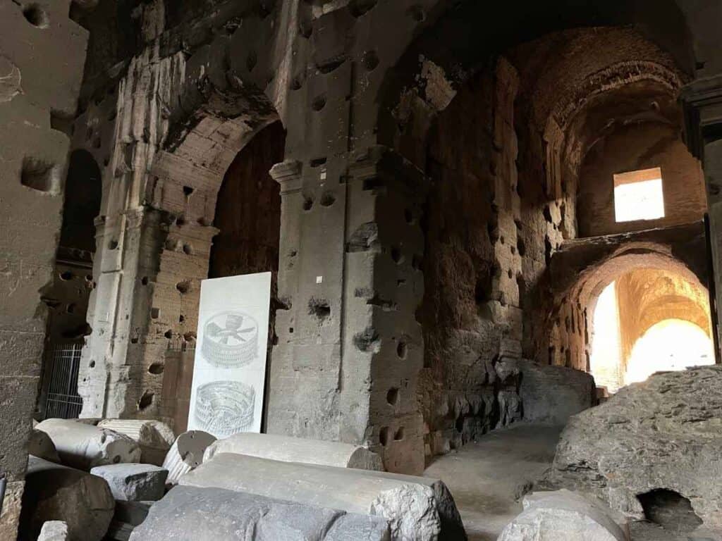 Entrance area in the Colosseum Rome