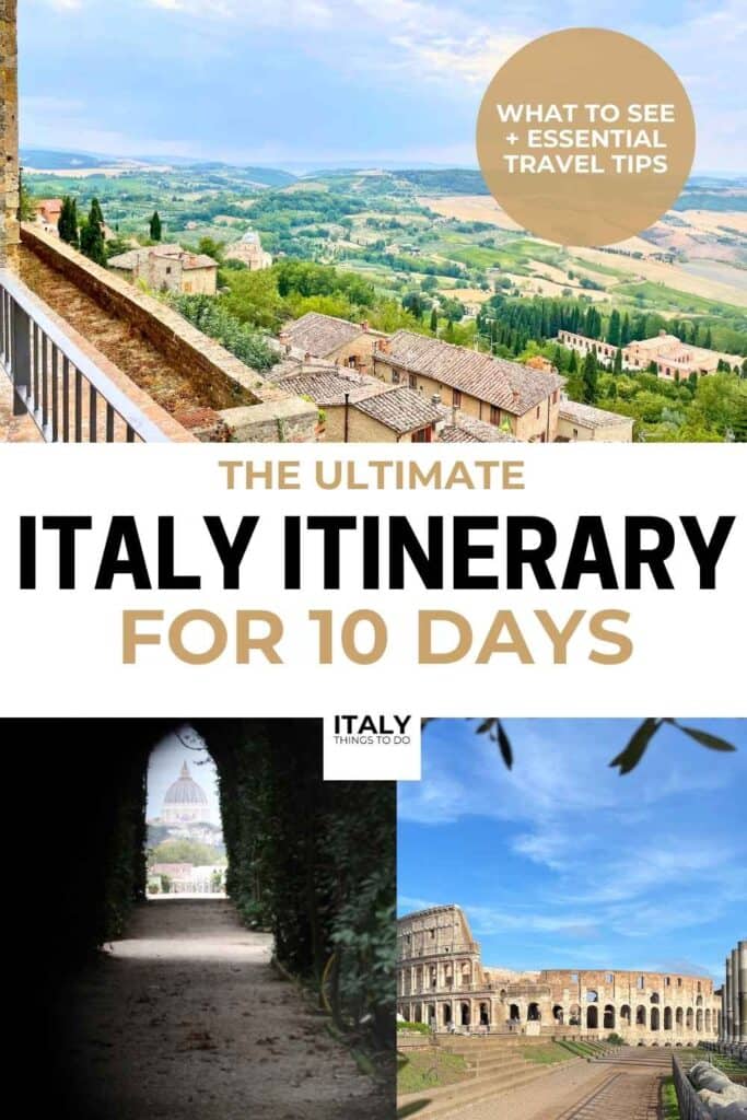 10 day Italy itinerary for first-time visitors