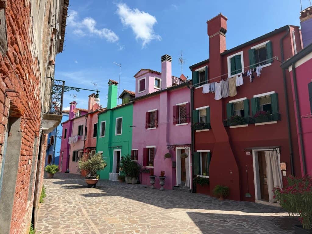 colorful houses on Burano island