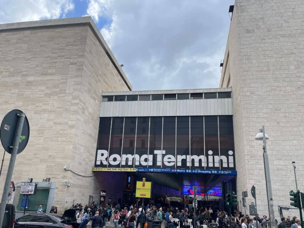 Roma Termini train station from the outside
