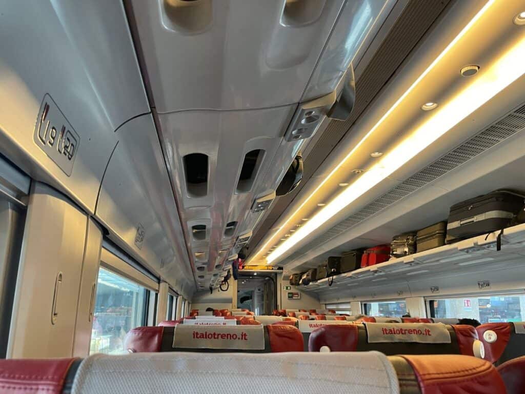 high-speed train Italo interior